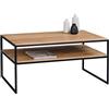 M2 Kollektion Mika 2 - Tavolino da salotto, in legno, marrone, lunghezza 90 cm, larghezza 60 cm, altezza 45 cm