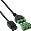 Inline 92504D - Cavo adattatore mini USB femmina a blocco terminale a 5 poli, cavo di collegamento per alimentazione e cavi dati, codificato a colori, 1 m