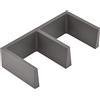 NINKA 2285.90 10111 Connect E-Element - Sistema di organizzazione con 2 scomparti grandi, 20 x 10 x 5 cm, in plastica grigio scuro, argento, 200 mm