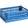 HAY Colour Crate 541444 - Trasportino S in polipropilene riciclato, colore: Blu elettrico, dimensioni: 26,5 x 17 x 10 cm