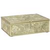 DRW Set di 2 scatole rettangolari in metallo in oro 18x14x5,5 cm