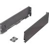 cyclingcolors 2x guide per cassetto (destra + sinistra), Binari cassetti, guida, scorrevoli, mobile, porta, cucina, bagno, cartello 18mm, altezza 121mm, lunghezza 550mm, grigio