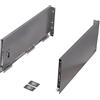 cyclingcolors 2x guide per cassetto (destra + sinistra), Binari cassetti, guida, scorrevoli, mobile, porta, cucina, bagno, cartello 18mm, altezza 185mm, lunghezza 450mm, grigio