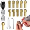 Watlikeup 16 chiavi per mandrino per trapano, set multi mandrino per kit dado pinza Dremel, gambo di ricambio 0,5-3,2 mm, utensile rotante senza chiave, accessorio a cambio rapido per Dremel 3000 4000 7700 8200