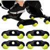 Ruioomeep Rocker Plate Feet, 4 pezzi per interni Cycling Snap Rocker Feet Adapter Portable Wahoo Kickr Core 2 Roller Trainer con 8 palline da tennis