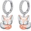 OHAYOO Orecchini da bambina in argento 925, orecchini a cerchio per bambini, in oro rosa, per ragazze e donne