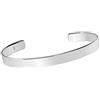 Treasure Bay Splendido braccialetto rigido da donna in argento Sterling 925 massiccio - Braccialetto in argento tinta unita da donna, Misura unica, Argento sterling, senza pietra