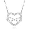 Jrêveinfini Infinito Collana Donna Argento 925, Personalizzata Cuore Girocollo Bambina Ragazza Amicizia Sorelle Lunga, Mamma e Figlia Zia, Gioielli Regalo Donna Compleanno
