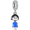 Genérico Charm Lucy Van Pelt, in argento Sterling 925, compatibile con altri bracciali con ciondoli., Pequeño, Argento, Agata