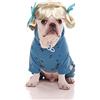 YAODHAOD Parrucca per cani, divertente parrucca sintetica, costume per cuccioli e gattini, adatta per cani e gatti di piccola taglia (treccia dorata)