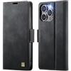 Teeirllim Custodia per iPhone 14 Pro Max, Blocco RFID PU Pelle Portafoglio Flip Case, Carta Fessura, Funzione Supporto, Antiurto Case Cover per iPhone 14 Pro Max, Nero