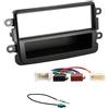 Sound Way Sound-way Kit Montaggio Autoradio, Mascherina 1 DIN, Cavo Adattatore Connettore ISO, Adattatore Antenna Fakra amplificato, compatibile con Dacia Duster, Sandero