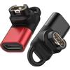 Astorgos 2Pack Adattatore Cavo Caricatore USB C Watch, 90° Tipo C Connettore Cavo per Fenix 8 7 6 5 E, Forerunner 970 570 965 265 165 55, Instinct 3 2 1, Vivoactive 6 5, Venu 4 3 2, Nero+Rosso
