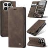 Ottcooed Cover per Xiaomi 15T Pro Custodia, Cover Pellicola a Libro Portafoglio in Pelle Porta Carte Protettiva Slot per Scheda Flip Case Wallet Case con Xiaomi 15T Pro, Caffè