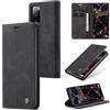 Ottcooed Cover per Samsung Galaxy S20 FE Custodia, Cover Pellicola a Libro Portafoglio in Pelle Porta Carte Protettiva Slot per Scheda Flip Case Wallet Case con Samsung Galaxy S20 FE, Nero