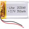 Liter energy battery Batteria 253048 LiPo 3.7V 350mAh 1.295Wh 1S 5C Liter Energy Battery per l'elettronica Ricaricabile Telefono Portatile Smartwatch Orologio GPS - Non adatto per Radiocomando 50x30x3mm (350mAh|253048)