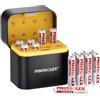 PHOTOOLEX Batterie AAA ricaricabili al litio 16 pezzi con caricatore a 8 slot, 1300 mWh ad alta capacità 1,5 V, batteria agli ioni di litio, 1600 cicli AAA con caricatore rapido