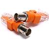 Elecbee 2 pezzi BNC femmina su connettore RJ45, connettore coassiale R-F adattatore per tester 180 gradi 50 Ohm