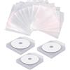 FLLAGG20 | 300X Custodie CD Dvd Bluray Bustine Buste Trasparenti, PVC | Aletta di Chiusura, Protezione Dischi, visibilità Etichette | Conservazione Dischi Senza Polvere