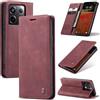 Ottcooed Cover per Xiaomi Redmi Note 13 Pro 5G Custodia, Cover Pellicola a Libro Portafoglio in Pelle Porta Carte Protettiva Slot per Scheda Flip Case Wallet Case con Redmi Note 13 Pro 5G, Rosso vino