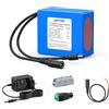 NASTIMA 6400mAh 71,04Wh 12V Batteria Ricaricabile Agli Ioni di Litio Adatta per Fotocamere, Videocamere, Lettori MP3, Telecamere CCTV, Router, Radio, ecc. Include Caricabatterie e Connettore