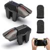 VOSSOT Mobile Controller Cellulare 4 Trigger L1R1 L2R2 Trigger Mobile Gaming Trigger & Joystick Gaming Gadget per PUBG COD Compatibile con Smartphone Android iOS Gamepad con custodie per dita per giochi