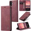 Ottcooed Cover per Samsung Galaxy A56 5G Custodia, Cover Pellicola a Libro Portafoglio in Pelle Porta Carte Protettiva Slot per Scheda Flip Case Wallet Case con Samsung Galaxy A56 5G, Rosso vino