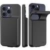 Fraternize Custodia per iPhone 16 Pro, 7000 mAh, sottile portatile, power bank ricaricabile, compatibile con iPhone 16 Pro, caricatore per cellulare, custodia con batteria, colore nero