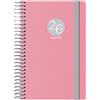 Dohe - Agenda 2026 - Vista settimanale, dimensioni tascabili (8,5 x 13 cm), copertina flessibile in plastica, chiusura a spirale e gomma elastica, 12 mesi da gennaio a dicembre, pianificatore annuale
