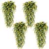 Touosy 4 Pezzi Piante Finte da Interno Piante Artificiali Fiori Finti da Esterno Decorazioni Casa Camelia di Eucalipto per Interni Esterni Casa Decorazione Patio Portico (Giallo)