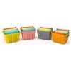 e_far Kit Spugne Multiuso con Contenitori Forati - 6 Spugne Morbide Colorate per Cucina e Bagno - 2 Contenitori Colore Assortito per Igene Ordine e Organizzazione