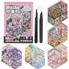 HTTDSLF Adesivi 3D Sticker, Adesivi di Scena, Adesivi per la Casa Fai Da Te, 3D Sticker Kit di Adesivi per Casa in Miniatura per Scrapbook e Diario con 2 Pinzette, Regalo Perfetto