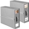 JAECU 2 Pezzi Organizer Lenzuola, Pieghevole Scatola Organizer per Biancheria da Letto, Tessuto Oxford Contenitori Sottoletto per Lenzuola Copripiumini Coperte (Grigio)