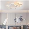LXJCSM Lampada da Soffitto a LED, Lampada da Soffitto da 26W per Camerette dei Bambini, Lampadario Bambini per Camerette dei Bambini da 40cm, Lampadario Cameretta a LED Creativa a Forma di Stella