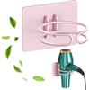 LOXSUN Porta Phon da Muro, porta Asciugacapelli Adesivo, Supporto Phon, porta Phone Bagno da Muro, Supporto Asciugacapelli, Oro Rosa