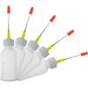 LMYKH 5pcs Flaconi con ago 30ml, Flacone applicatore con aghi di erogazione e tappi per artigianato fai da te decorazione di torte riempitivo colla