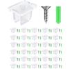 BRIMAX Kit di fissaggio per strisce LED - 30 clip con viti e tasselli, accessori completi per strisce LED 5 - 6 mm, installazione facile