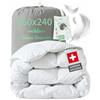 Welldora Comfort Piumone 260x240 | Piumino tutto l'anno Caldo e morbido | 100% Piuma e Piumino Naturale | Anallergico, Certificato Oeko-Tex | Da usare con Copripiumino