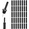 ELNX 40 Pezzi Copri Becchi Versatori, Tappi in Plastica per Liquori, Olio e Spout Conico, Lunghezza 5,5 cm, (Nero, Diametro 1 cm)