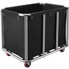 LIROPAU Carrello portabiancheria in acciaio inox, carrello per la biancheria commerciale, grande, commerciale, in acciaio inox, con ruote, pieghevole, per la casa e l'hotel, 90 x 65 x 80 cm