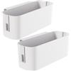 Yitobici 2 cesti da appendere con 2 ganci rimovibili, robusti comodini caddy, dormitorio, per famiglia, ufficio, bianco