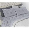 Riad Arredo Set Completo Letto 100% Cotone Morbido - Set Lenzuola con federe Mano Delicata Made in Italy (Bali Grigio, Matrimoniale Maxi)