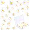 MFCGHXR Margherite Piatte in Resina da 60 Pezzi,Fiori Decorativi Margherite Finte Crafts per Tessuto Artigianale Fai-da-Te,Accessori per Capelli Floreali (3 Misure,Bianco)