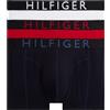 Tommy Hilfiger Uomo Pantaloncini Boxer Confezione da 3 con Fascia con Logo, Multicolore (Med Red/TH Whte/des Sky), XS