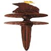 Esschert Fallen Fruits Esschert Design TG34 Frog Prince - Guida per Tubo da Giardino, Marrone Antico con Corona Dorata, Altezza 34,3 cm