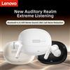 Lenovo Cuffie Lenovo LE257 Wireless Bluetooth 6.0 con Audio Hi-Fi, Riduzione del Rumore ENC per Chiamate, Auricolari per Giochi e Sport con Microfono