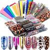 Mwoot 50 pezzi motivi misti Nail Foil Transfer Stickers Set, Professionale Adesivi Unghie Trasferimento Adesivo Decalcomanie Holographic Nail Stickers Decorazion