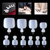 MWOOT 500 pezzi Unghie finte per piedi in gel acrilico UV di colore avorio, MWOOT false Toenail DIY piede unghie finte Art strumenti accessori manicure, 10 misure