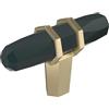 Amerock Pomello per armadietto, bronzo nero/champagne dorato, lunghezza 64 mm, Londra, confezione da 1, pomello per cassetti