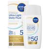 NIVEA (BEIERSDORF SpA) Nivea Sun - Breathable UV Specialist - Fluido Quotidiano SPF50+ Ultra Leggero 40 ml - Tonalità Light